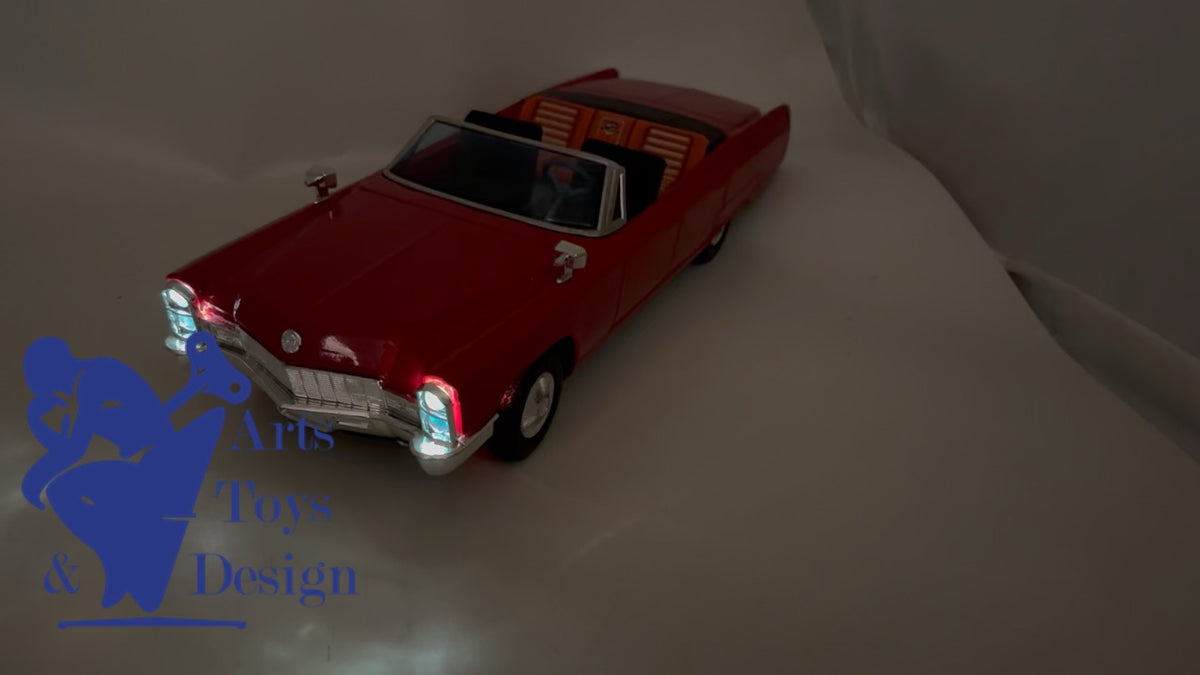JOUET ANCIEN BANDAI JAPAN 7658 VOITURE CADILLAC KING SIZE CONVERTIBLE 1960 35CM