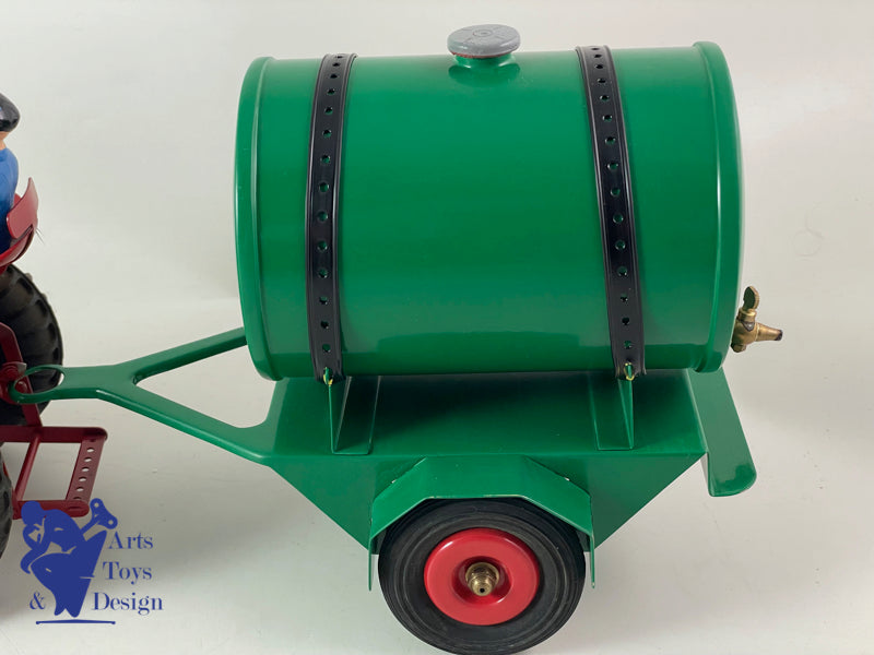 JOUET ANCIEN CIJ 8/52 TRES RARE TRACTEUR ELECTRIQUE AV TONNE A EAU 1/10° 1960