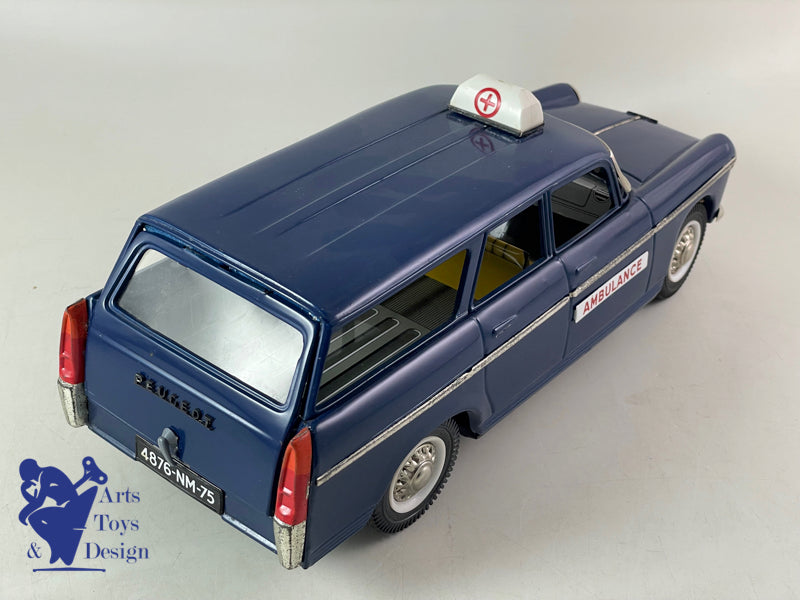 Antique toys Joustra 2115 very rare Peugeot 404 friction Ambulance circa 1962