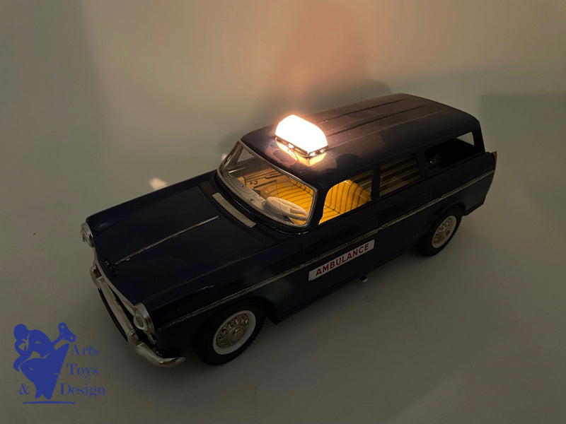 Antique toys Joustra 2115 very rare Peugeot 404 friction Ambulance circa 1962
