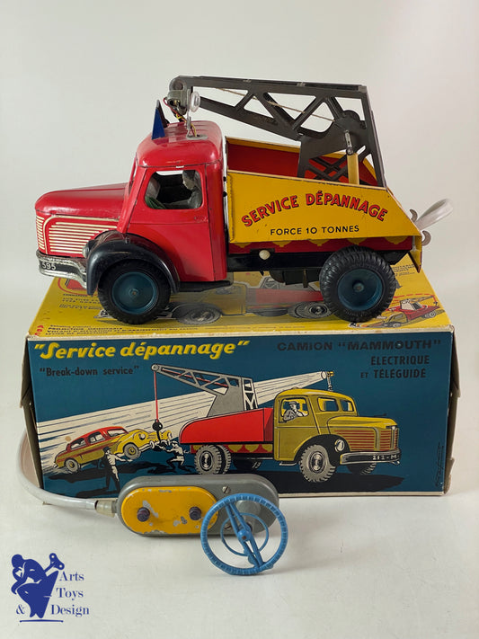 JOUET ANCIEN MONT BLANC 598 CAMION BERLIET DEPANNEUR MAMMOUTH ELECTRIQUE 1955