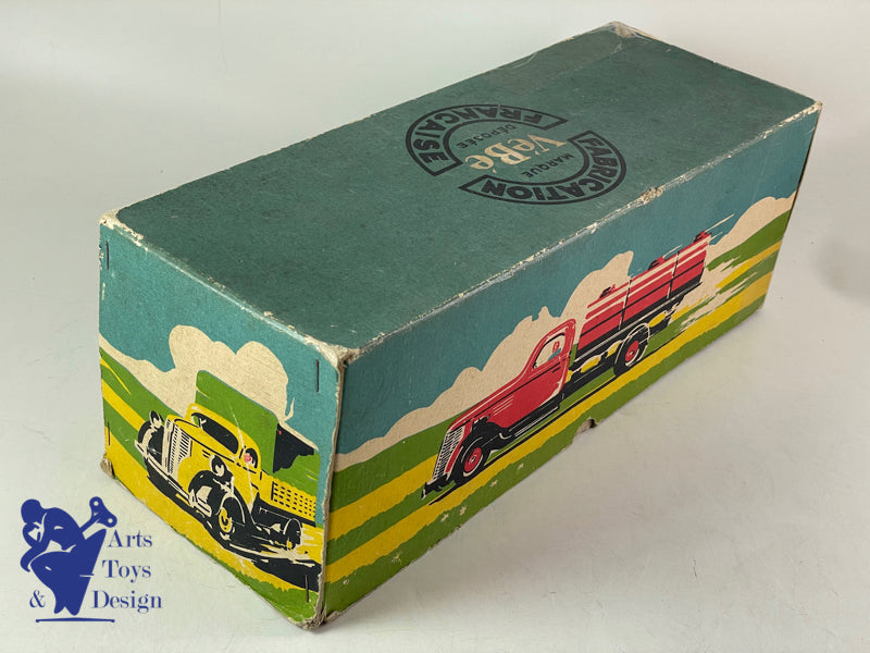 JOUET ANCIEN VEBE 1306 CAMION STUDEBAKER CITERNE MECANIQUE 36CM VERS 1950