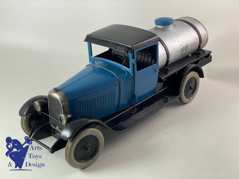 JOUET ANCIEN CITROEN REF 73 CAMION C4 CITERNE BLEU 1/10° VERS 1931