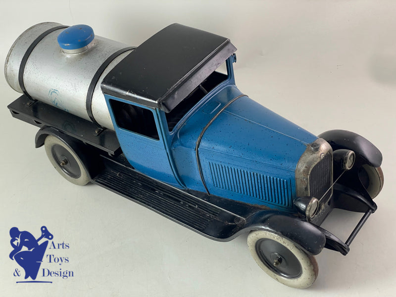 JOUET ANCIEN CITROEN REF 73 CAMION C4 CITERNE BLEU 1/10° VERS 1931