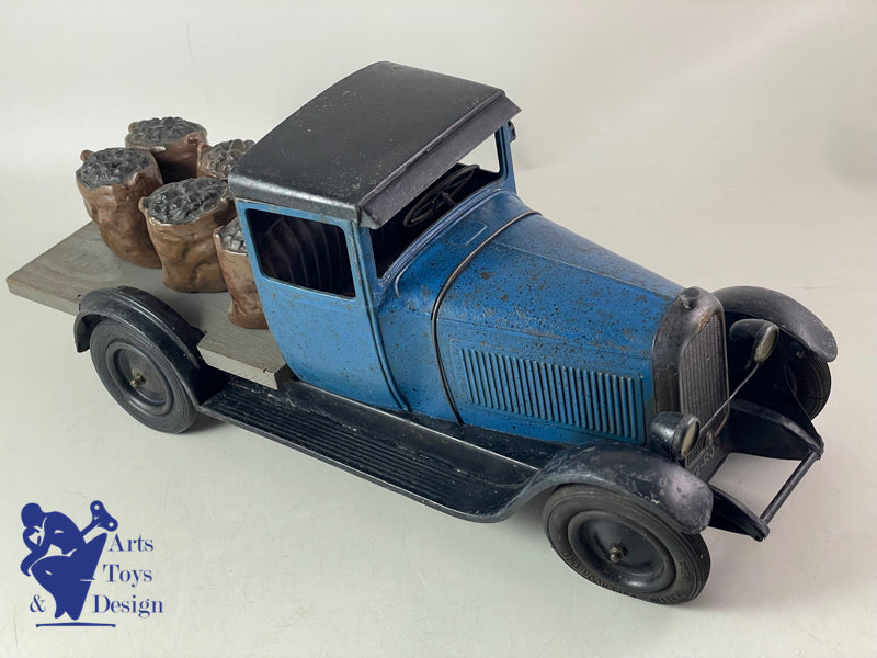 JOUET ANCIEN CITROEN REF 63 C4 CAMION PLATEAU 2° TYPE 1/10° VERS 1930