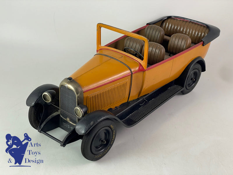 JOUET CITROEN REF 68 C4 TORPEDO CAR MECANIQUE JAUNE 1930