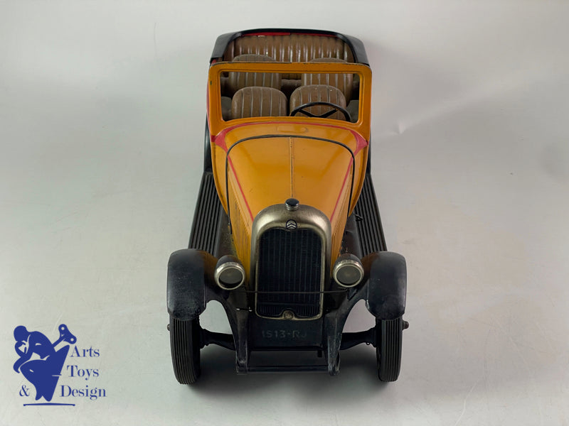 JOUET CITROEN REF 68 C4 TORPEDO CAR MECANIQUE JAUNE 1930