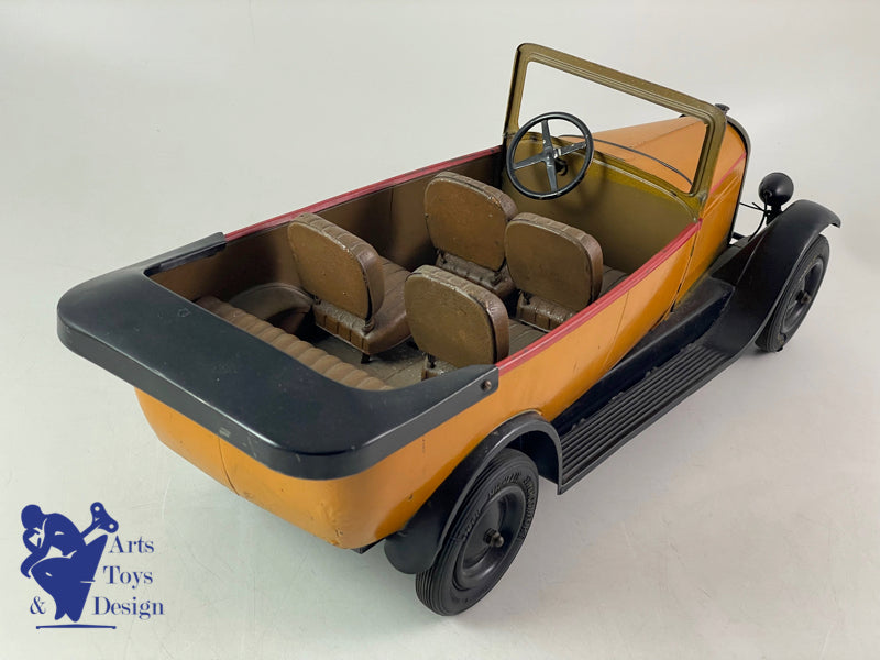 JOUET CITROEN REF 68 C4 TORPEDO CAR MECANIQUE JAUNE  1930