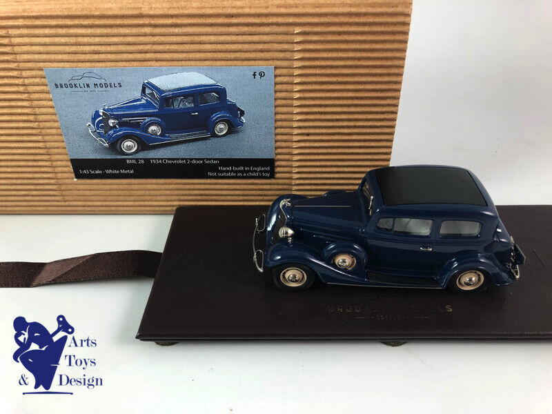 1/43 BROOKLIN BML 28 CHEVROLET 2DR SEDAN 1934 BLUE