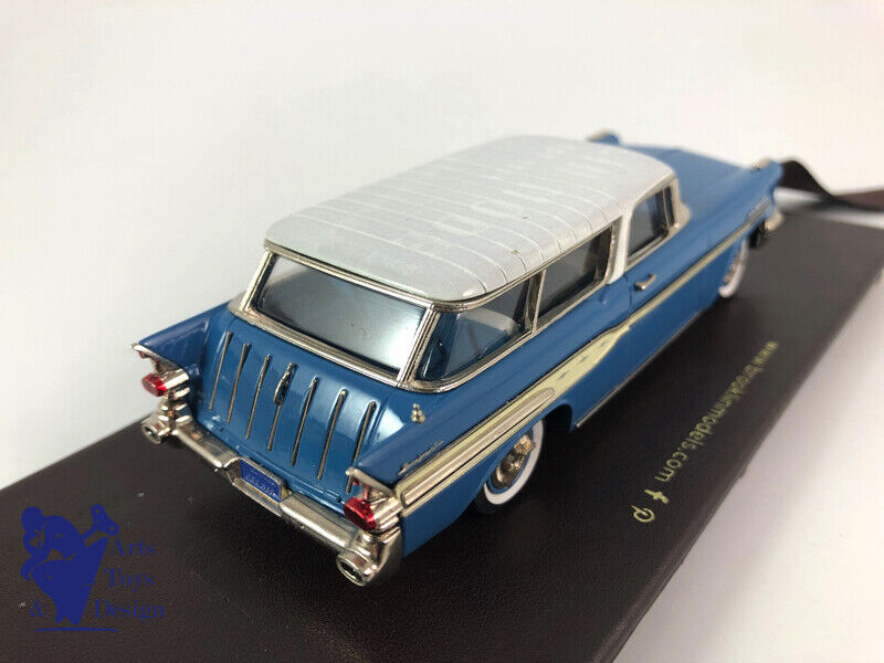 1/43 BROOKLIN 227 PONTIAC SAFARI 2 DOOR STATION WAGON 1957 BLUE & WHITE