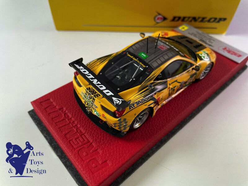 1/43 BBR FERRARI 458 ITALIA GT2 LE MANS 2013 JMW MOTORSPORT N°66 N12/20 DUNLOP