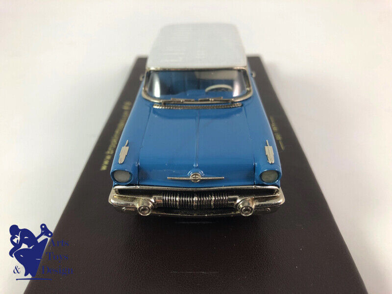1/43 BROOKLIN 227 PONTIAC SAFARI 2 DOOR STATION WAGON 1957 BLUE & WHITE