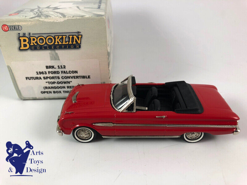 1/43 BROOKLIN 112 FORD FALCON FUTURA SPORTS CONVERTIBLE 1963 RANGOON RED