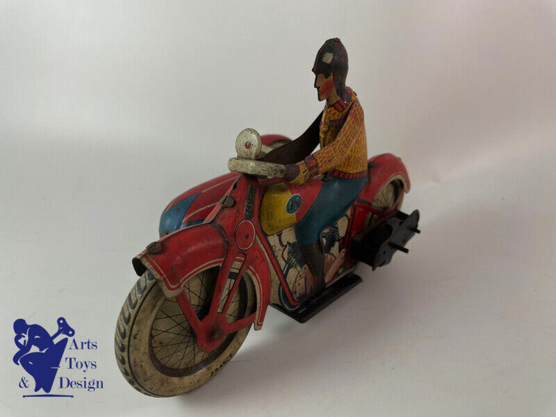 Antique toy JML tin Motorcycle Side Car clockwork L.20 cm c.1930