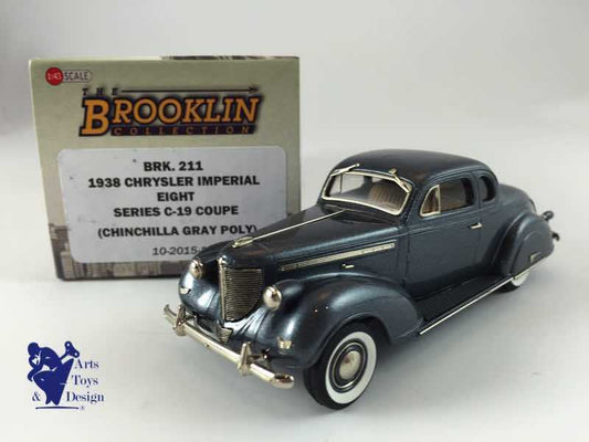 1/43 BROOKLIN 211 CHRYSLER IMPERIAL EIGHT SERIES C-19 COUPE 1938 GRAY POLY