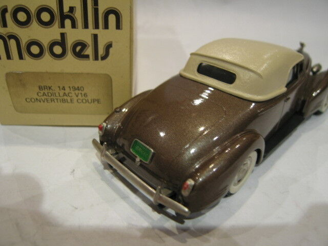 1/43 BROOKLIN 14 CADILLAC V16 CONVERTIBLE COUPE 1940