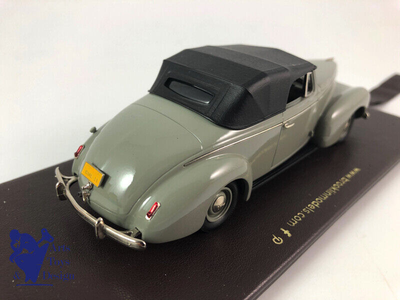1/43 BROOKLIN BML 31 NASH AMBASSADOR EIGHT CONVERTIBLE 1940 GRAY BLACK SOFT TOP