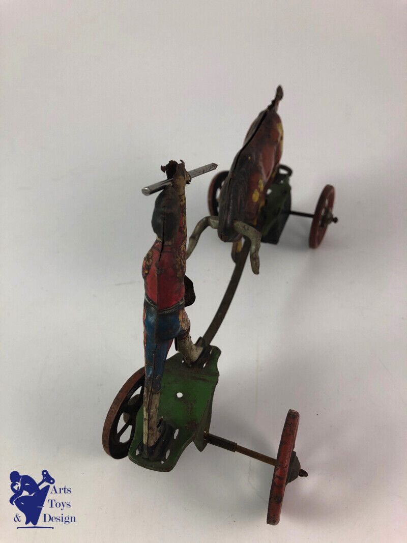 Antique toy technofix Germany C.1935 Ref 124 Rare Toreador with bull