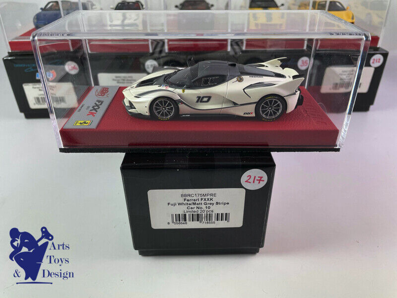 1/43 BBR FERRARI FXXK 2015 N°10 FUJI WHITE MATT GREY STRIPE N°4/20