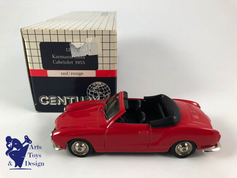 1/43 AMR CENTURY VW KARMANN GHIA CABRIOLET 1955 ROUGE FACTORY BUILT