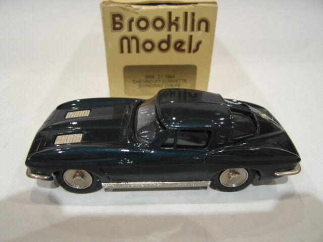 1/43 BROOKLIN 21 CHEVROLET CORVETTE 1963 BLEU