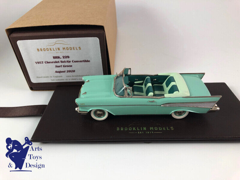 1/43 BROOKLIN 229 CHEVROLET BEL AIR CONVERTIBLE 1957 SURF GREEN