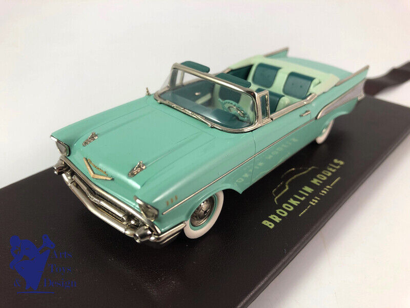 1/43 BROOKLIN 229 CHEVROLET BEL AIR CONVERTIBLE 1957 SURF GREEN