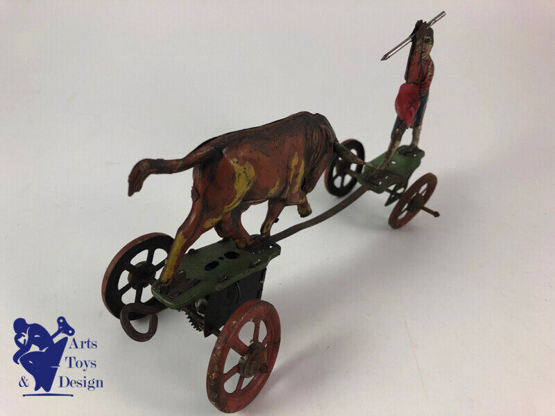 Antique toy technofix Germany C.1935 Ref 124 Rare Toreador with bull