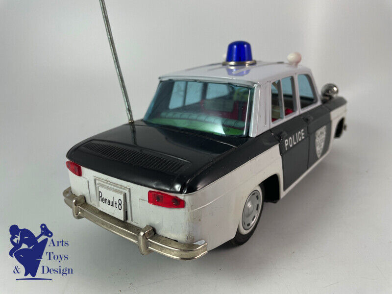 Antique toy Ichiko Rare Renault 8 Police Tin Battery Op Japan 26cm c.1960