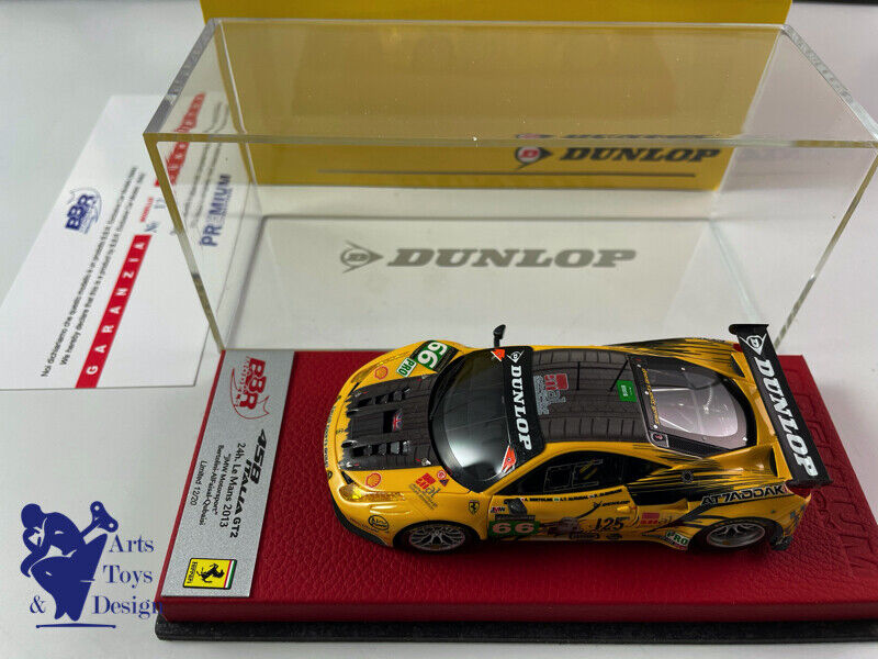 1/43 BBR FERRARI 458 ITALIA GT2 LE MANS 2013 JMW MOTORSPORT N°66 N12/20 DUNLOP