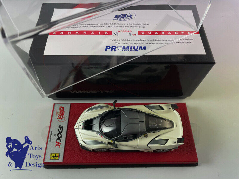 1/43 BBR FERRARI FXXK 2015 N°10 FUJI WHITE MATT GREY STRIPE N°4/20