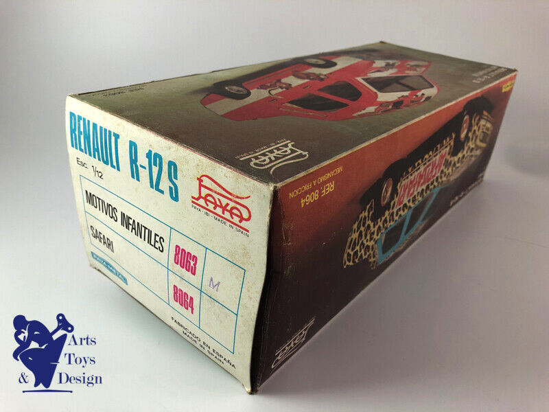 JOUET ANCIEN PAYA 8064 1/12° RENAULT 12 S SAFARI TOLE FRICTION 37CM VERS 1970