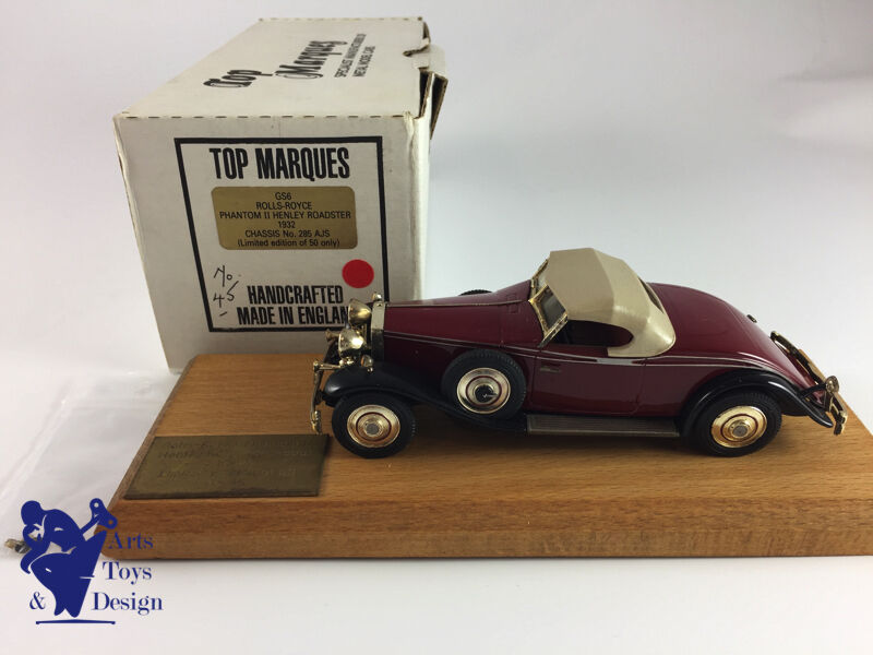 1/43 Top Marques Rolls Royce Ph II Henley Roadster 1932 Chassis 285ajs n ° 45/50