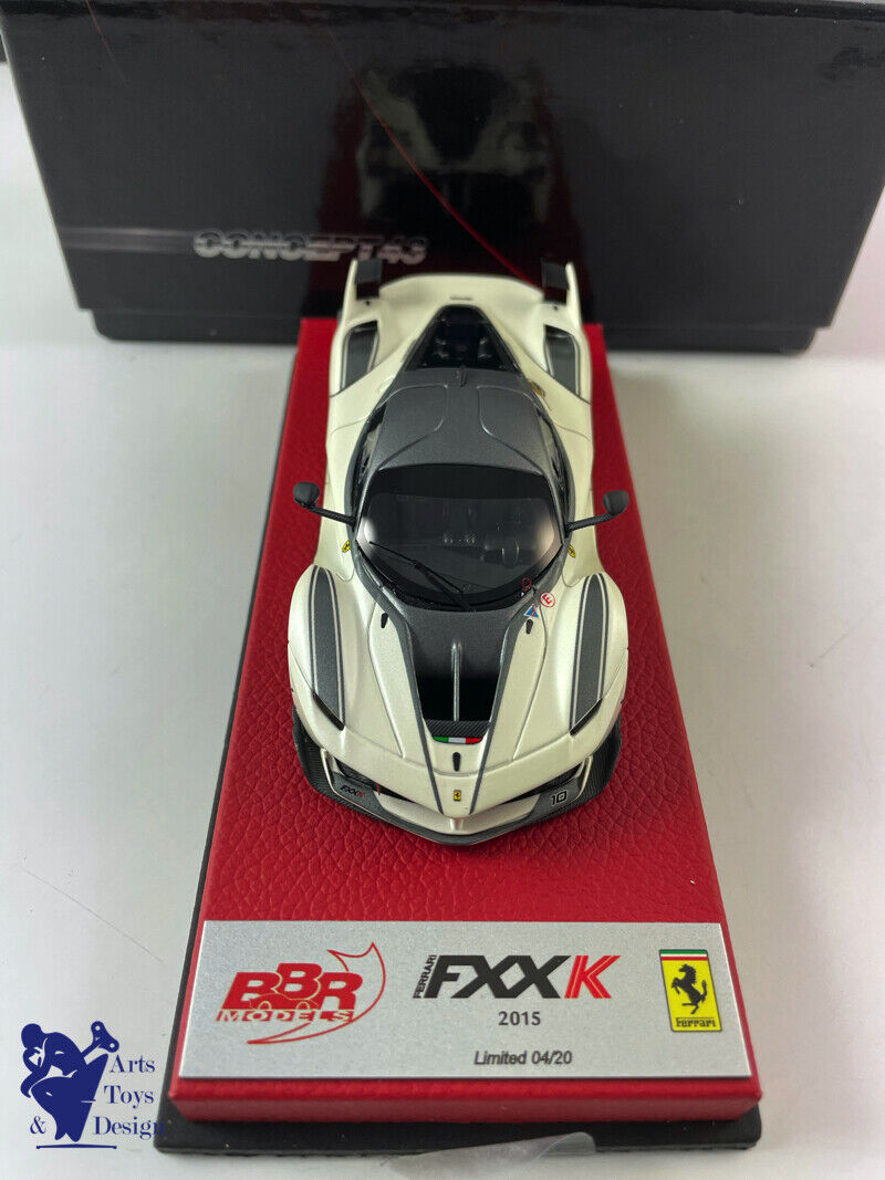 1/43 BBR FERRARI FXXK 2015 N°10 FUJI WHITE MATT GREY STRIPE N°4/20