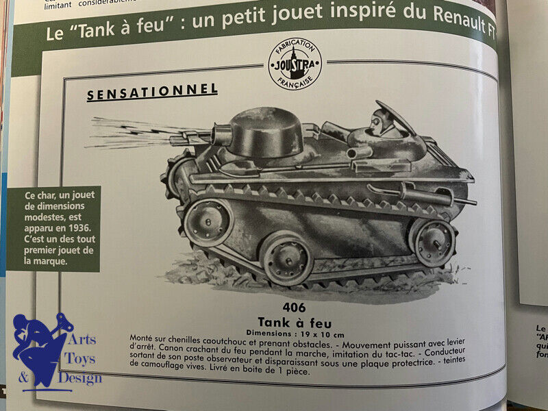 Antique toy Joustra Ref 406 ex factory collection Leonard tank c.1936