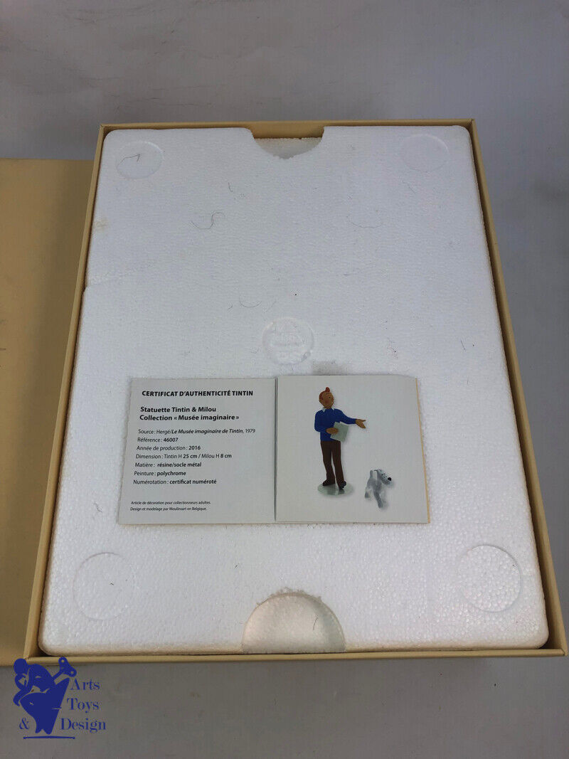 TINTIN HERGE MOULINSART LEBLON MUSEE IMAGINAIRE 2016 AV BOITE CERTIFICAT