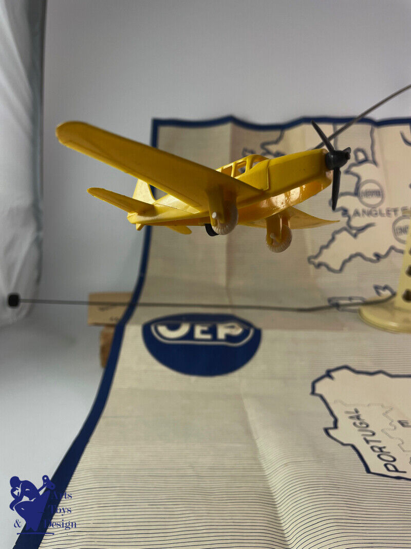 JOUET ANCIEN JEP REF 1235 AVION SUR PYLONE VERS 1950 COMPLET BOITE CARTE NOTICE