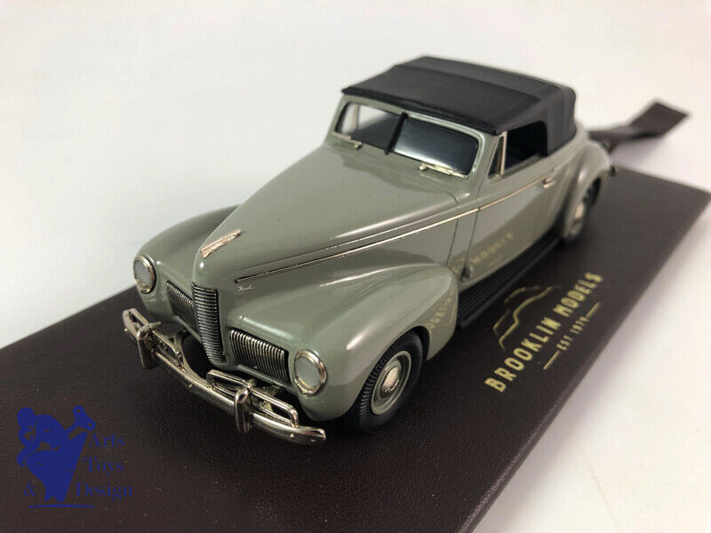 1/43 BROOKLIN BML 31 NASH AMBASSADOR EIGHT CONVERTIBLE 1940 GRAY BLACK SOFT TOP