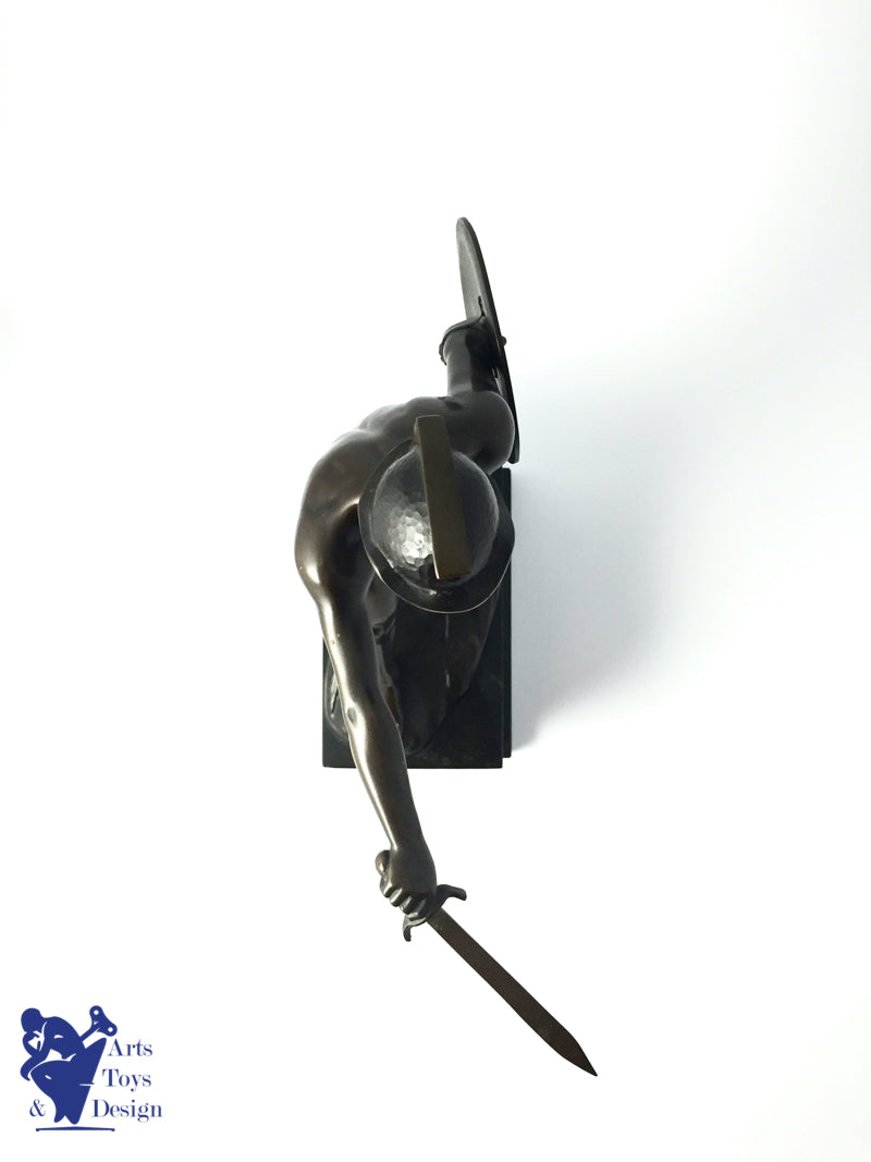 Spiro Schwalenberg Gladiator Bronze Sculpture C.1898