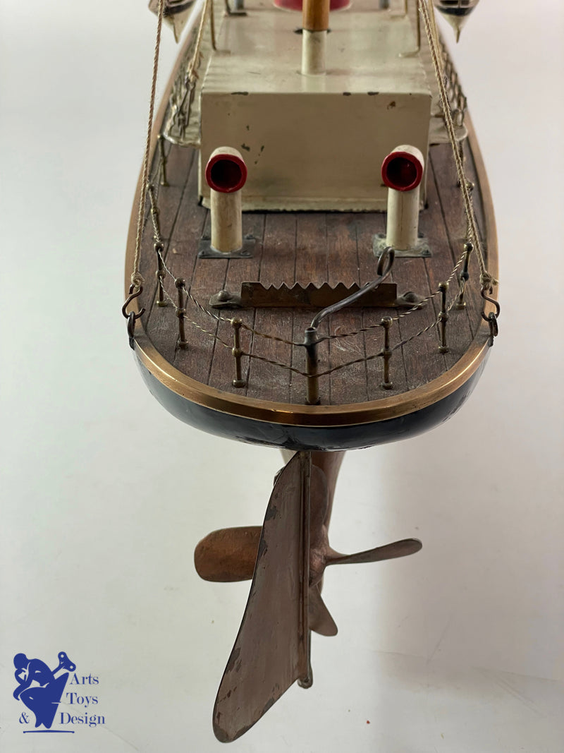 RADIGUET JAF BATEAU PAQUEBOT VAPEUR 72CM 1920 JOUET ANCIEN