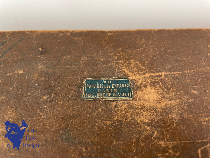 JOUET ANCIEN RADIGUET BATEAU A VAPEUR 42CM VERS 1900 BOITE ET MARINS