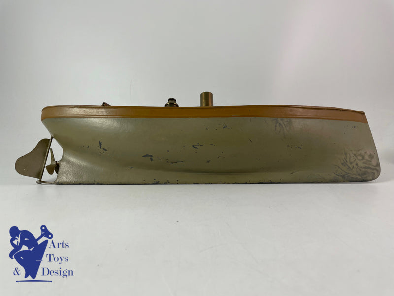 JOUET ANCIEN RADIGUET BATEAU A VAPEUR 42CM VERS 1900 BOITE ET MARINS