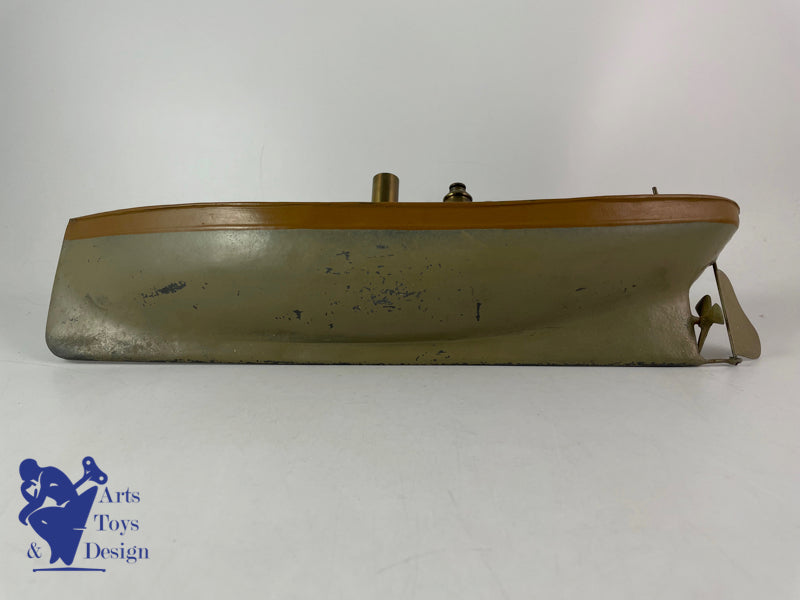 JOUET ANCIEN RADIGUET BATEAU A VAPEUR 42CM VERS 1900 BOITE ET MARINS