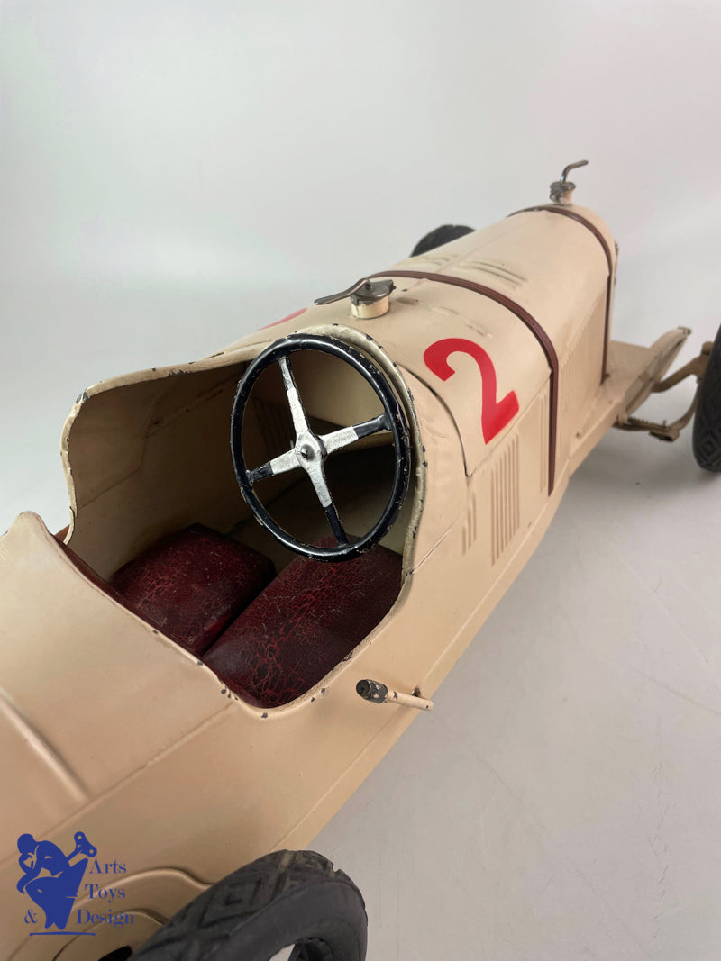 CIJ ALFA ROMEO P2 VOITURE DE COURSE 1930 53CM JOUET ANCIEN