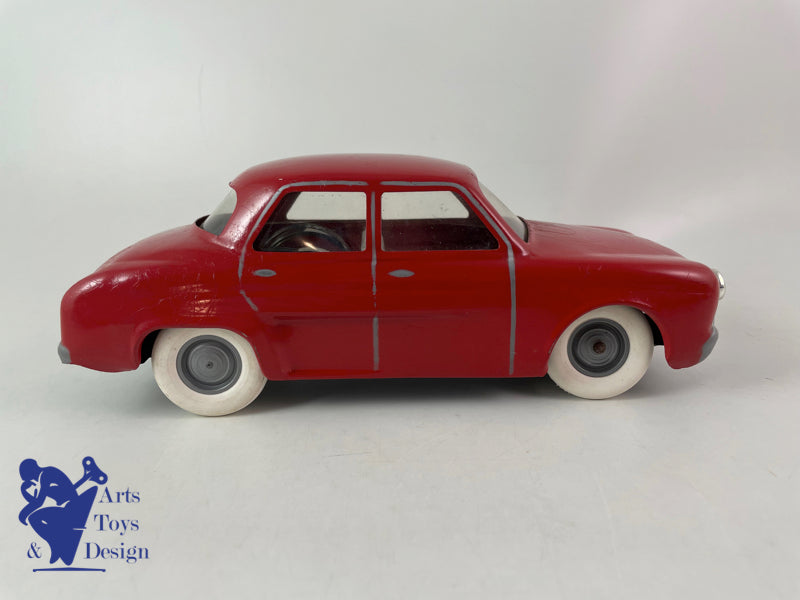 JOUET ANCIEN CIJ 5/59 RENAULT DAUPHINE TOLE MECANIQUE ROUGE VERS 1960