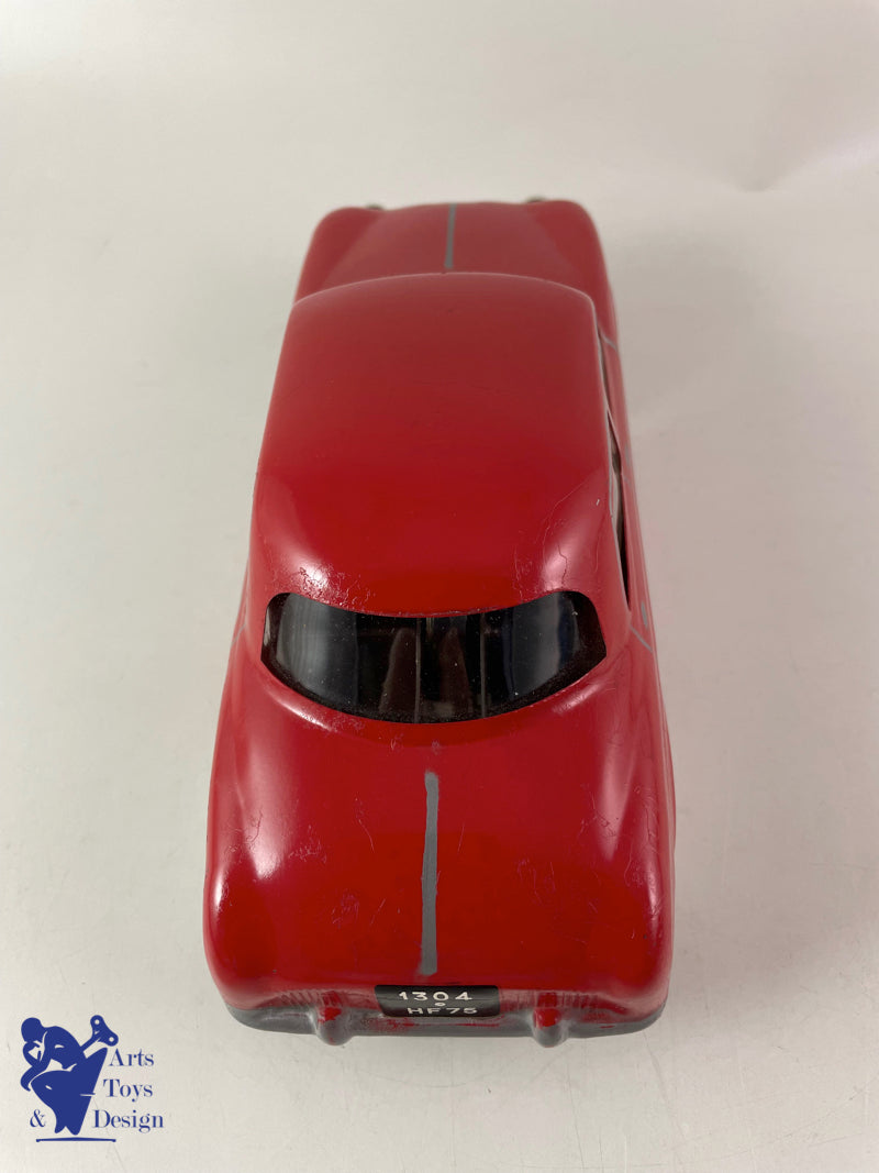 JOUET ANCIEN CIJ 5/59 RENAULT DAUPHINE TOLE MECANIQUE ROUGE VERS 1960