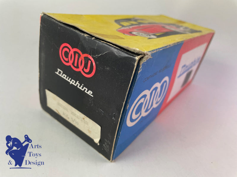 JOUET ANCIEN CIJ 5/59 RENAULT DAUPHINE TOLE MECANIQUE ROUGE VERS 1960