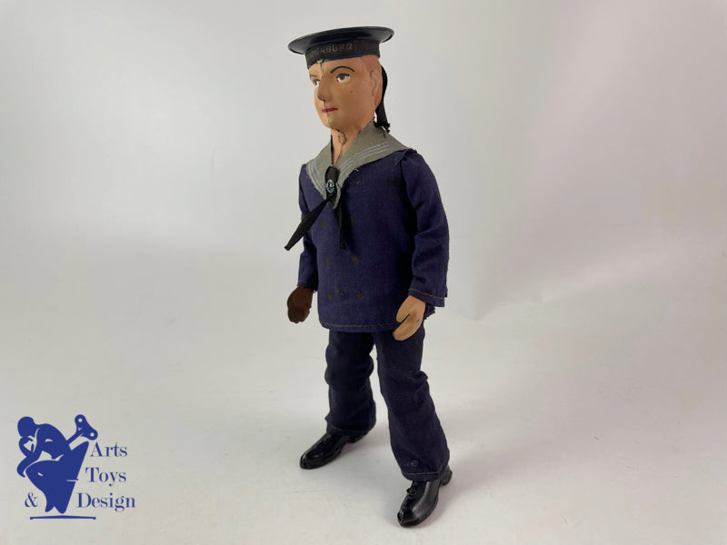 JOUET ANCIEN LEHMANN 535 MARIN DANSANT MECANIQUE A PARTIR DE 1904 H 19CM