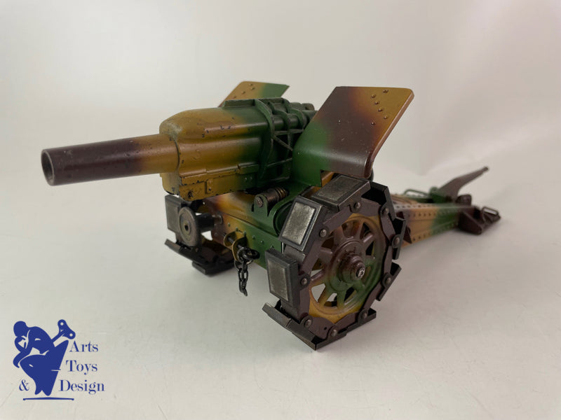 JOUET ANCIEN LINEOL 822 CANON MILITAIRE VERS 1937 L28CM