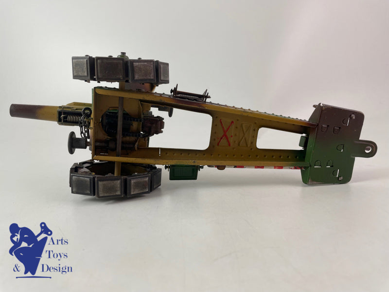 JOUET ANCIEN LINEOL 822 CANON MILITAIRE VERS 1937 L28CM